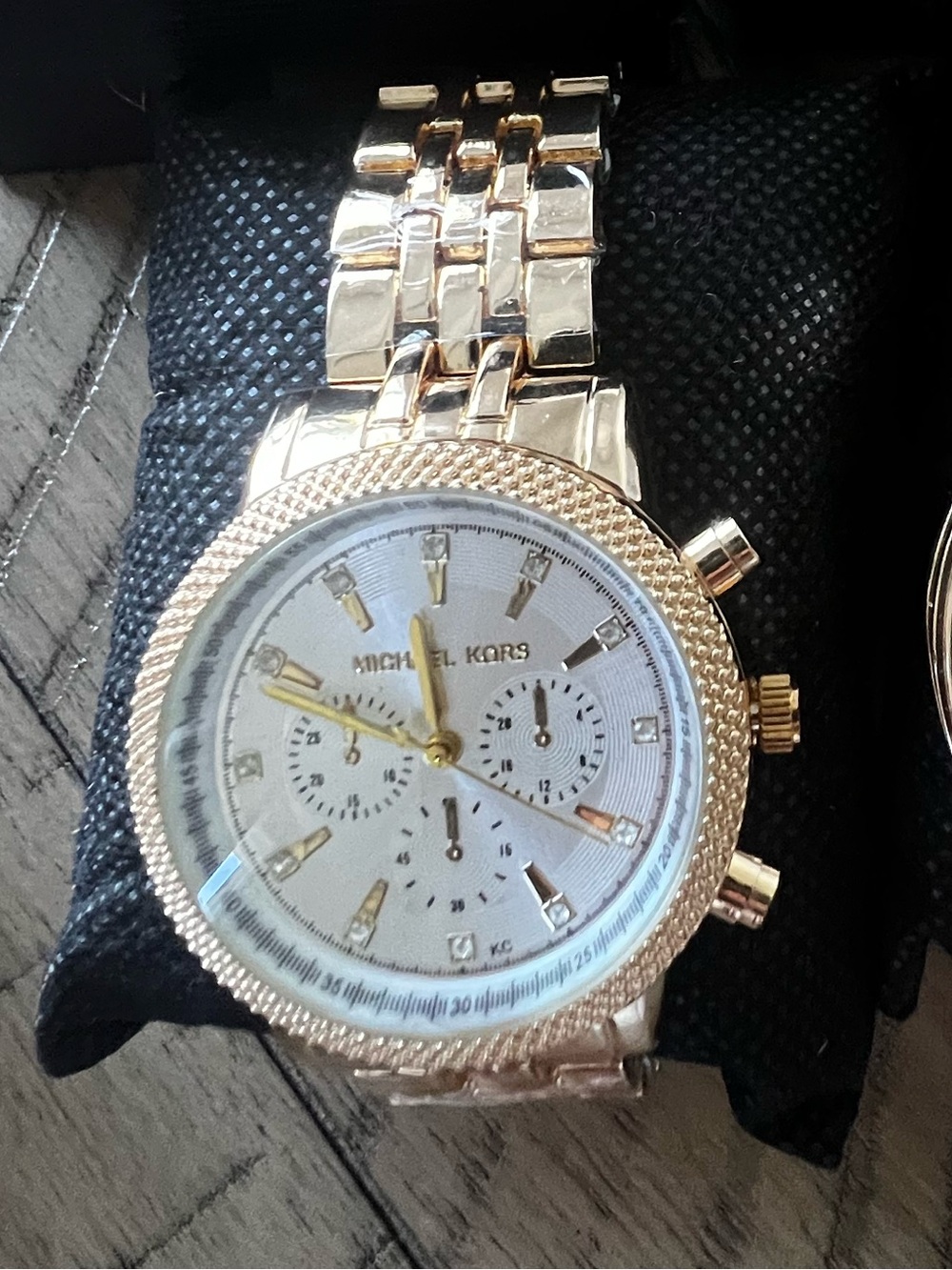 Michael Kors Men’s Rose Gold-Tone Bracelet Watch with MK Dial
